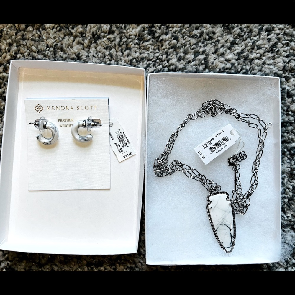 Kendra Scott White Howlite Set